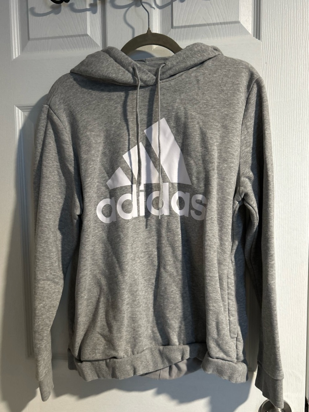 Grey Adidas Hoodie Sweatshirt
